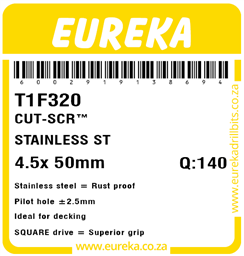 T1F320 - Cut Screw ST/ST -T1F320_Label_T